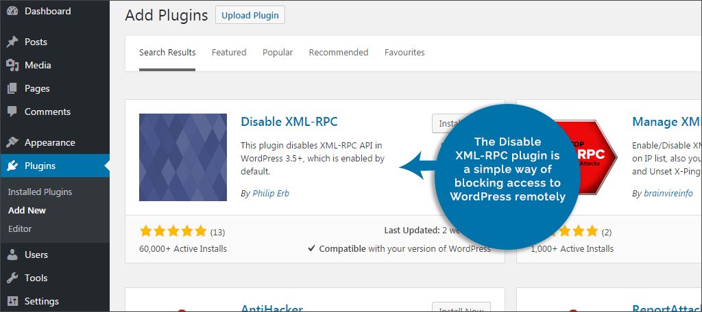 Disable XML-RPC